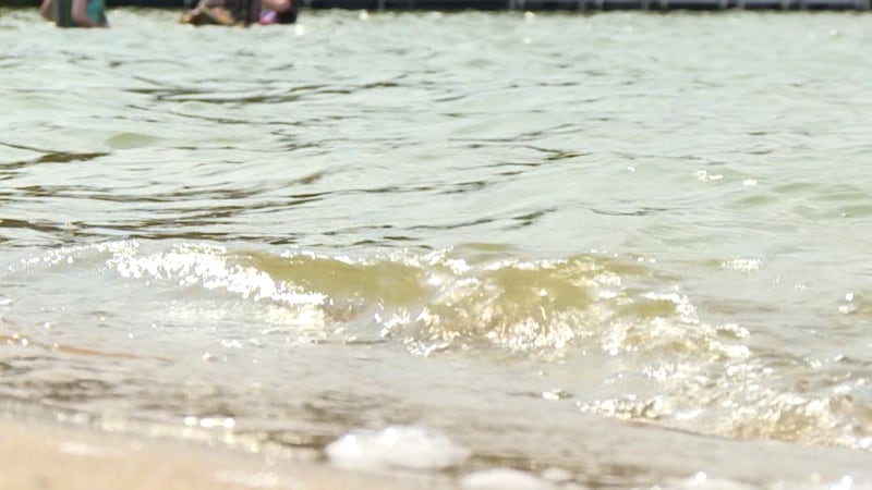Waves at Lake Altoona Beach in Eau Claire County, WI