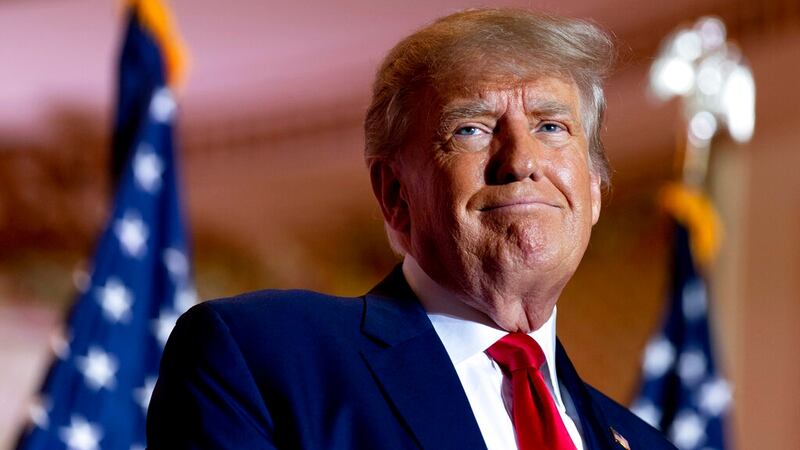 FILE - Former President Donald Trump announces he is running for president for the third time...