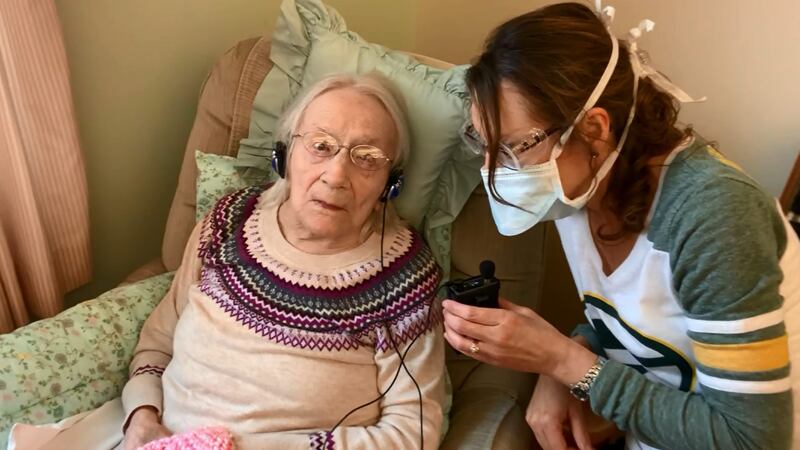 Ruth Stryzewski (left) of Oshkosh, who turns 109 in February, is inspiring people after...