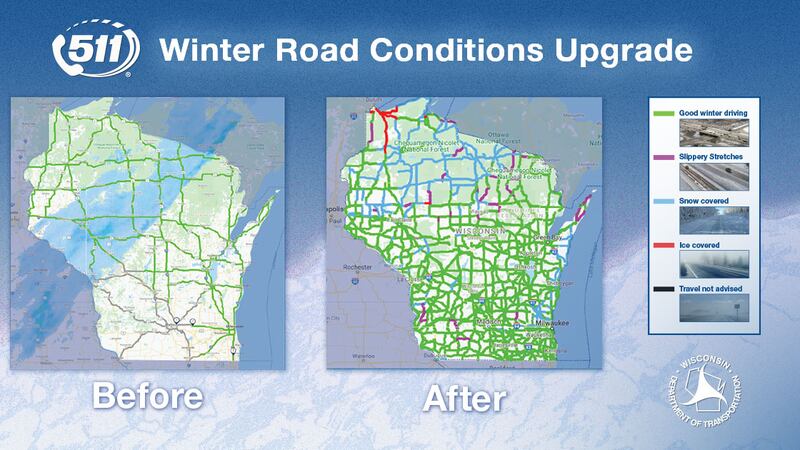 The new system at 511wi.gov will now cover over 14,000 miles of roadways in Wisconsin, up from...