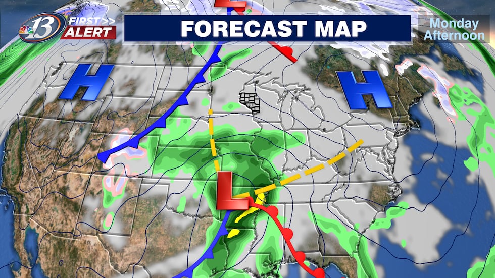 High pressure retreats as next cold front advances through the Northern Plains