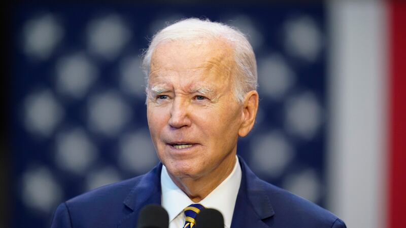 FILE - President Joe Biden speaks an event in Largo, Md., Sept. 14, 2023. Biden, on Thursday,...