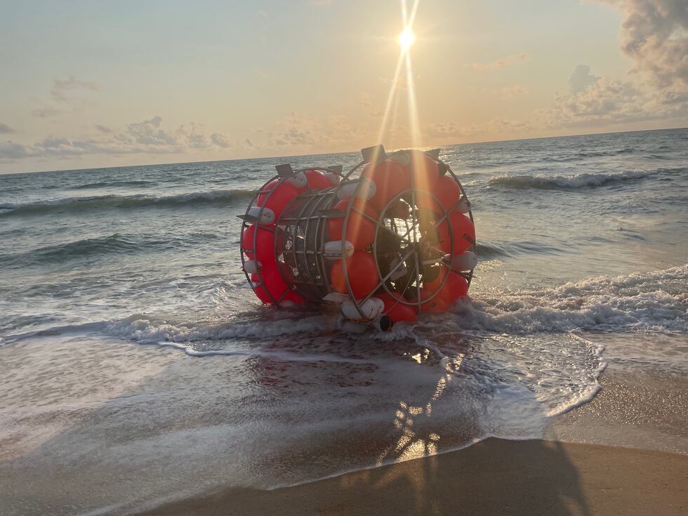 The Flagler County Sheriff's Office posted photos on X of a floating, human-sized hamster...