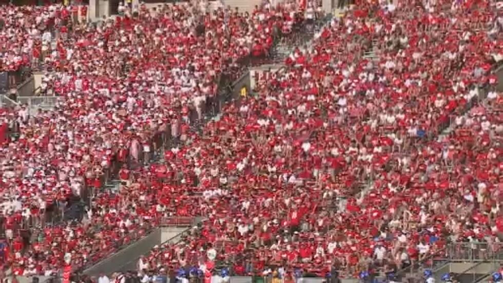 Badger fans at season opener on September 2, 2023