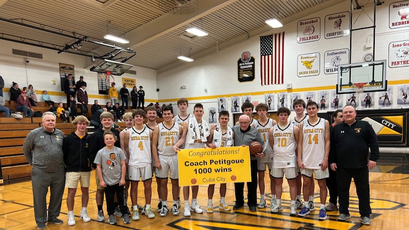 Cuba City Boy’s Basketball Coach Jerry Petitgoue made history on Saturday when his team...